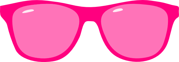 A pair of pink sunglasses.